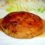 ヘルシーな根菜とおからが入った和風ハンバーグ♪